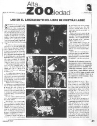 LND en el lanzamiento del libro de Cristián Labbé