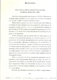 Néstor Restivo, Chile la crisis de 1971