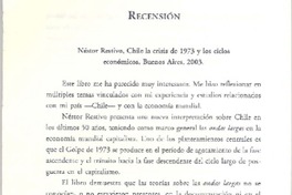Néstor Restivo, Chile la crisis de 1971