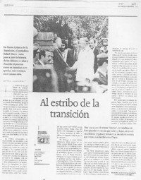 Al estribo de la transición