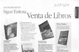 Sigue exitosa venta de libros  [artículo]