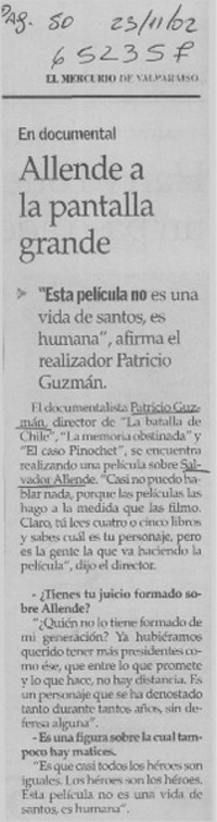 Allende a la pantalla grande  [artículo]