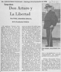 Don Arturo y a libertad.