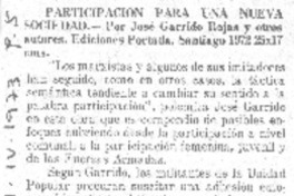 Participación para una nueva sociedad