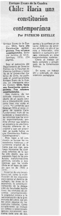 Chile, Hacia una constitución contemporánea