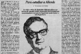 Para estudiar a Allende