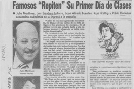 Famosos "repiten" su primer día de clases.