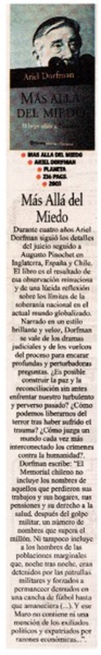 Más allá del miedo