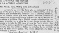 El arbitraje del Beagle y la actitud Argentina