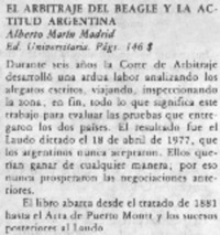 El arbitraje del Beagle y la actitud argentina.