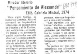 Pensamiento de Alessandri