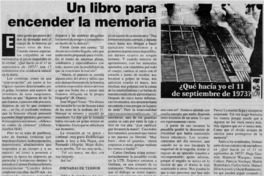 Un libro para encender la memoria