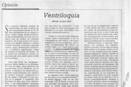 Ventriloquia  [artículo] Alfredo Jocelyn-Holt.