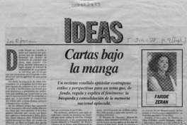 Cartas bajo la manga  [artículo] Faride Zerán.