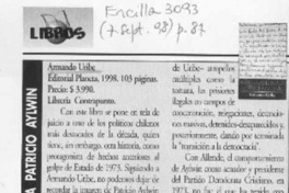 Carta abierta a Patricio Aylwin  [artículo] Luis Moulian.