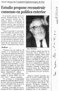 Estudio propone reconstruir consenso en política exterior  [artículo].