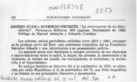 "La consecuencia de un líder, Allende"  [artículo] J. O.