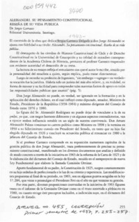 Alessandri, su pensamiento constitucional, reseña de su vida pública  [artículo] Alejandro Silva Bascuñán.