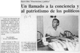 Un Llamado a la conciencia y al patriotismo de los políticos  [artículo].
