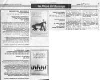 Los Libros del domingo  [artículo].