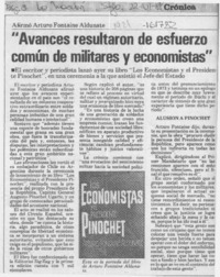 "Avances resultaron de esfuerzo común de militares y economistas"