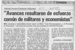 "Avances resultaron de esfuerzo común de militares y economistas"