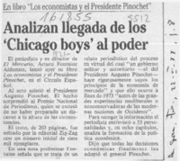 Analizan llegada de los 'Chicago boys' al poder