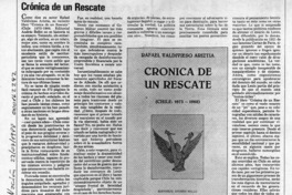 Crónica de un rescate  [artículo] Carlos Barrientos.