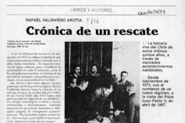Crónica de un rescate  [artículo] J. Q.
