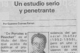 Un estudio serio y penetrante