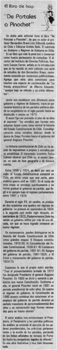 "De Portales a Pinochet"