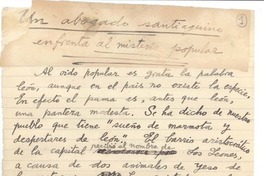 Un abogado santiaguino enfrenta al misterio popular