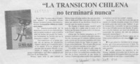 La transición chilena no terminará nunca  [artículo] Francisco Jara