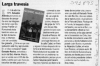 Larga travesía  [artículo]