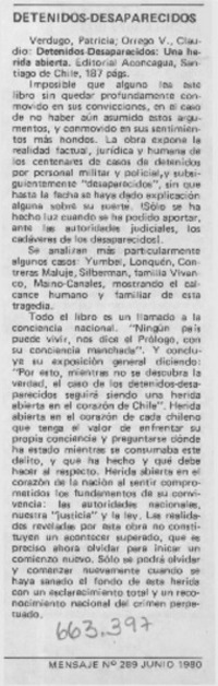Detenidos-Desparecidos.  [artículo]