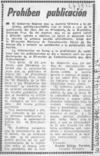 Prohiben publicación