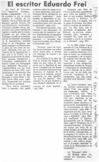 El escritor Eduardo Frei.