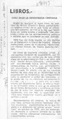 Chile bajo la democracia cristiana.