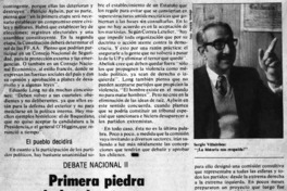 Primera piedra de los demócratas