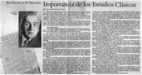 Importancia de los estudios clásicos