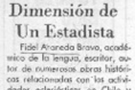 Dimensión de un estadista