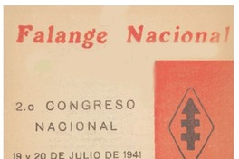 2o. Congreso Nacional : 19 y 20 de Julio de 1941 : Bases : Reglamentos.