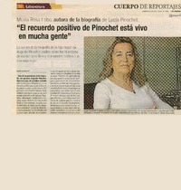 "El recuerdo positivo de Pinochet está vivo en mucha gente" [entrevista]  [artículo] Mario Rodríguez.