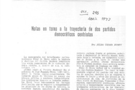 Notas en torno a la trayectoria de dos partidos democráticos  [artículo] Julio César Jobet.