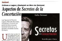 Aspectos secretos de la Concertación  [artículo] Germán Gamonal.