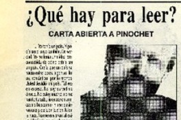 Qué hay para leer?.  [artículo]