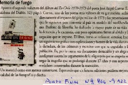 Memoria de fuego  [artículo]