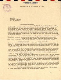 [Carta] 1945 dic. 10, Los Andes [a] Gabriela Mistral, Río de Janeiro