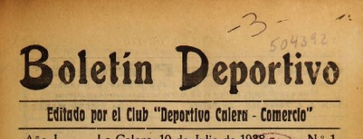Boletín deportivo.