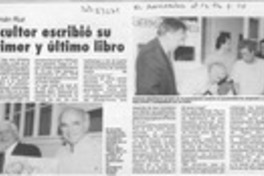 Escultor escribió su primer y último libro  [artículo].